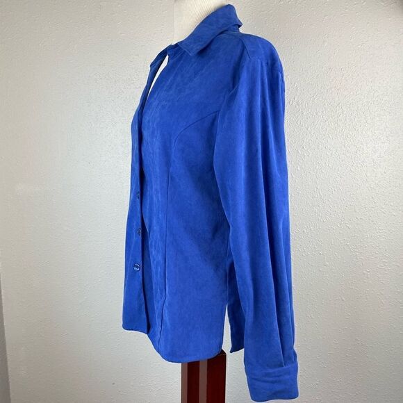 Harve Benard Blue Button Down Shirt Size L EUC - Picture 3 of 6